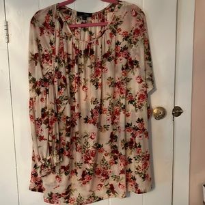 Suzanne Betro LS Floral EUC Size L tunic
